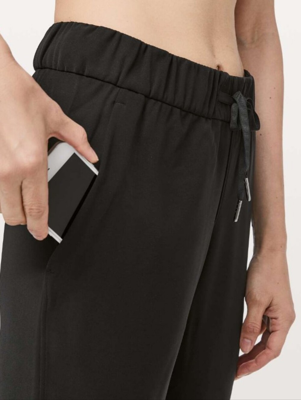 Lulu On The Fly Woven Black Women's Pants Size 6 - Picture 3 of 8